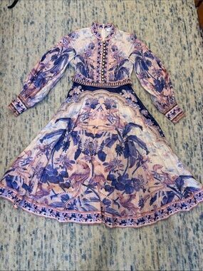 Zimmermann | Dresses | Zimmermann White Jude Scallop Trim Lace Up Midi Dress  Nwt | Poshmark